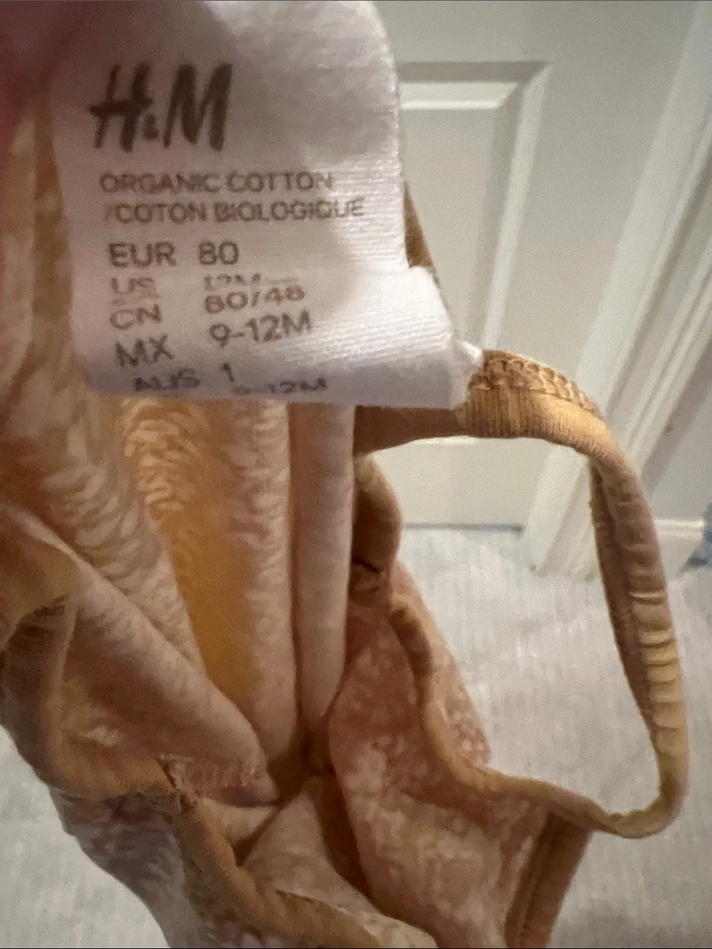 H&M Yellow Floral Strap One-Piece Bodysuit